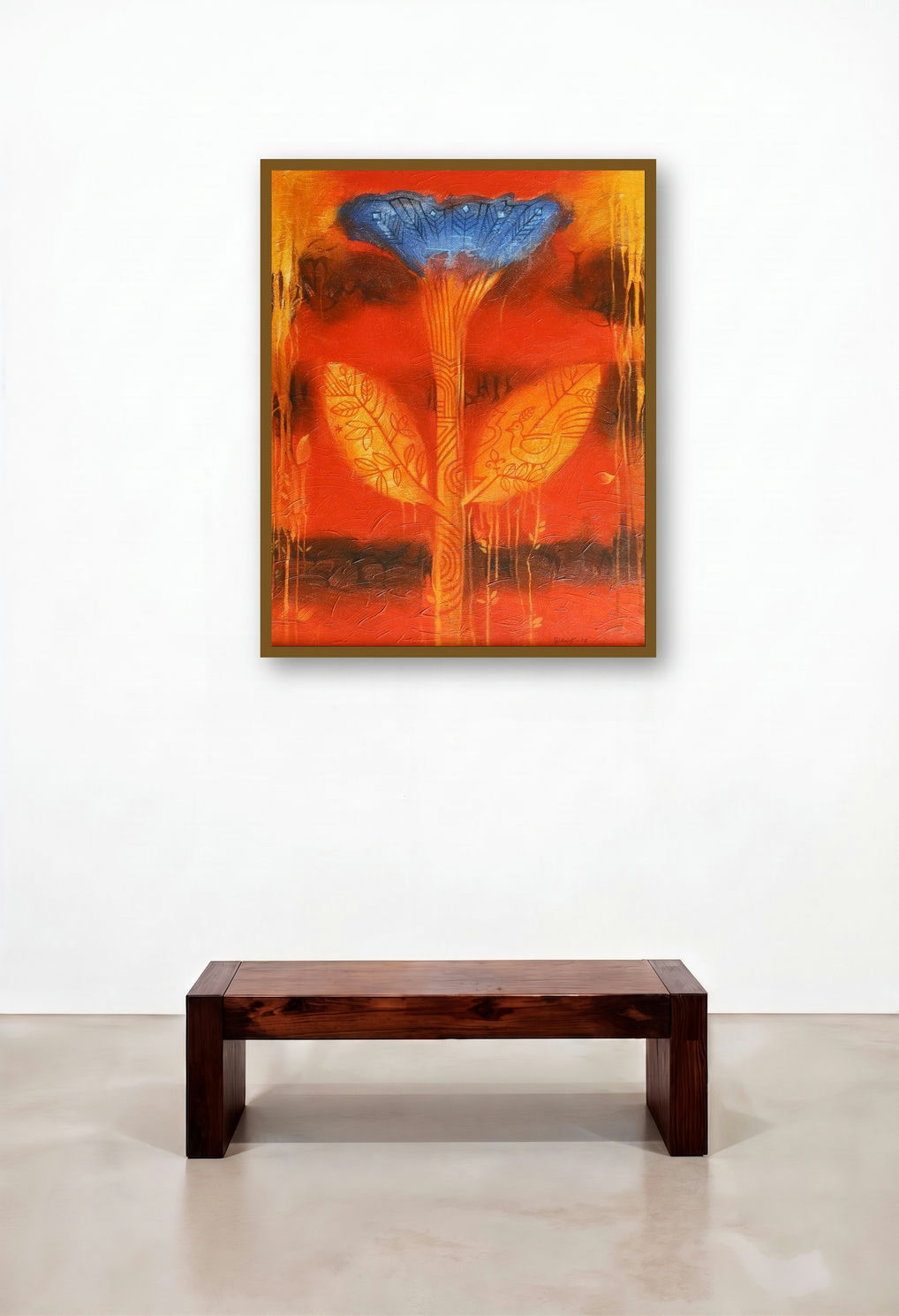 Flower 2 (Bloom) by artist Balaji Ubale displayed in a Transitional Foyer