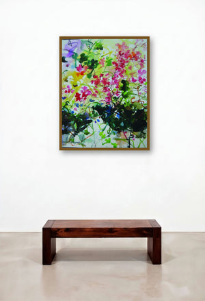 Flower Vase (Floral Abundance) by artist Manas Biswas displayed in a Minimalist Dining Room