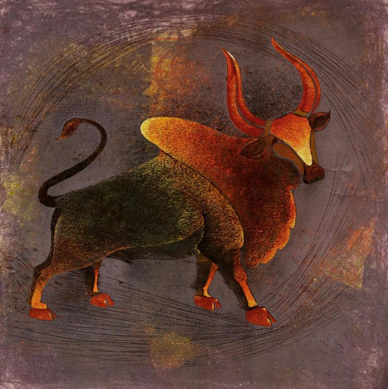 Animals printmaking titled 'Freedom', 12x12 inches, by artist Shankar Zunjarrao on Paper