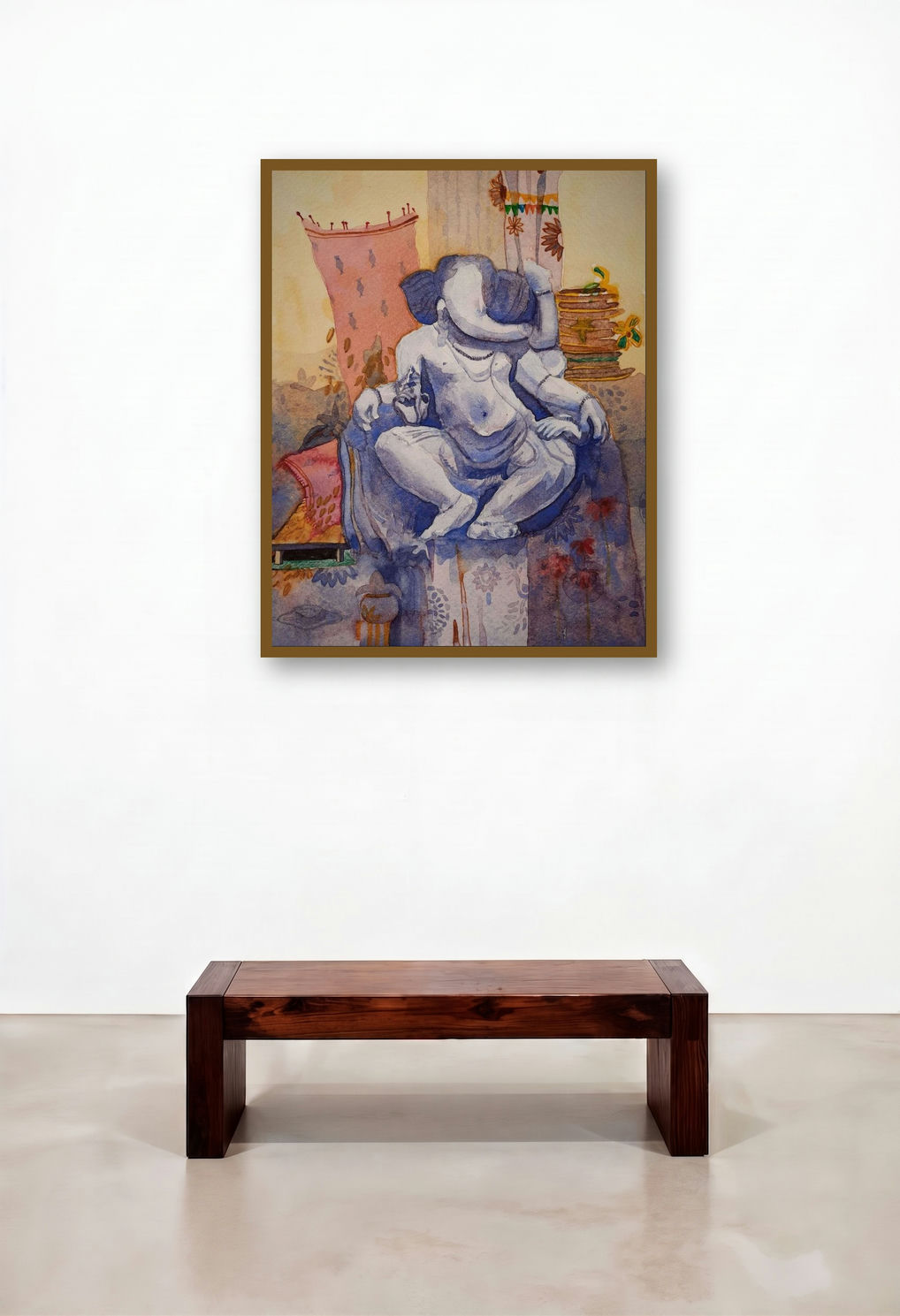 Ganesha (Ganesha's Reverie) by artist Kamlesh Patidar displayed in a Eclectic Executive Office