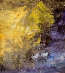 Ganga Ghat (Night Watch) by Amit Pithadia, Original Acrylic Abstract Painting on Canvas, Small Square Wall Art