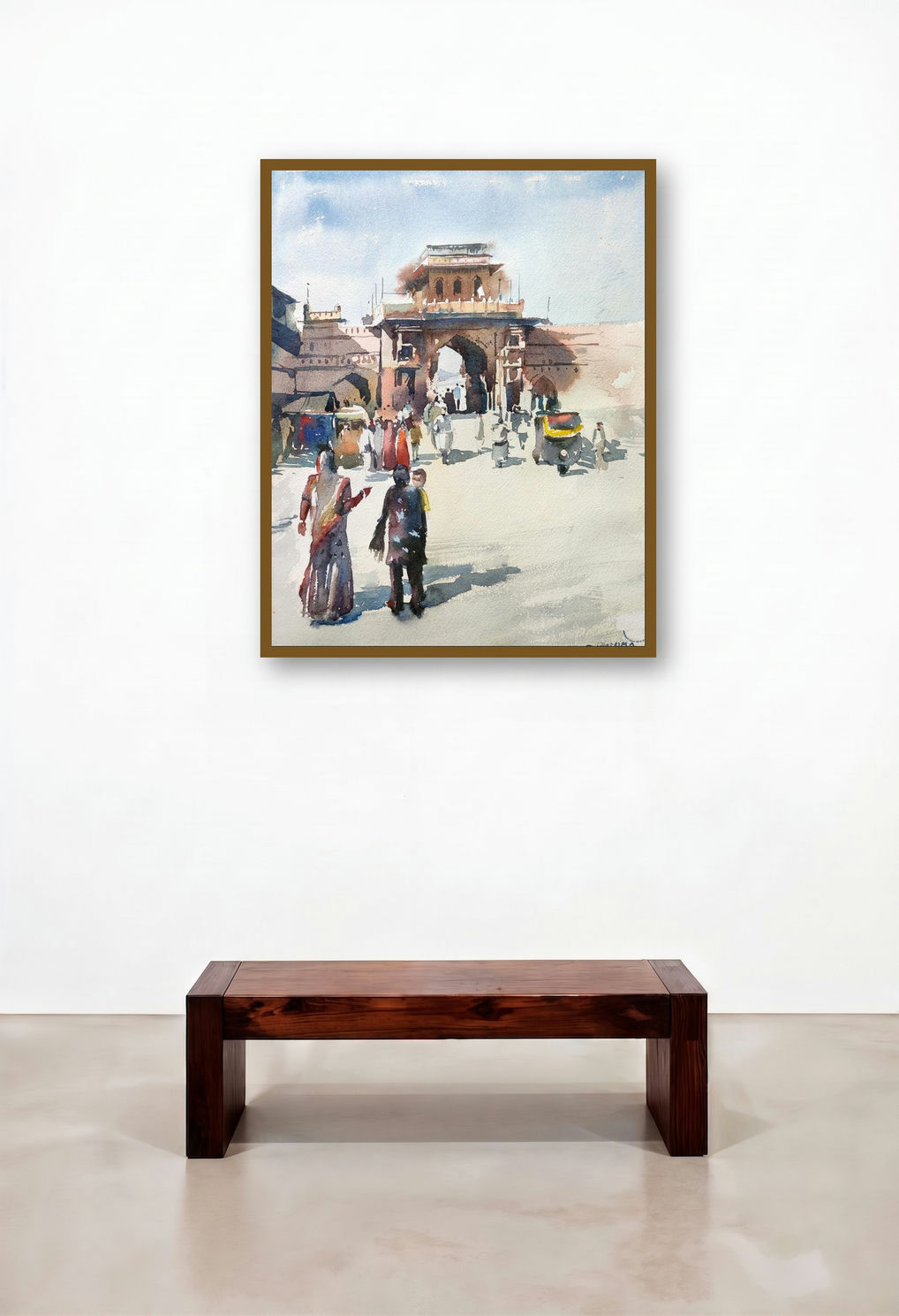 Gate (Urban Grid) by artist Sagar Palwe displayed in a Traditional Penthouse