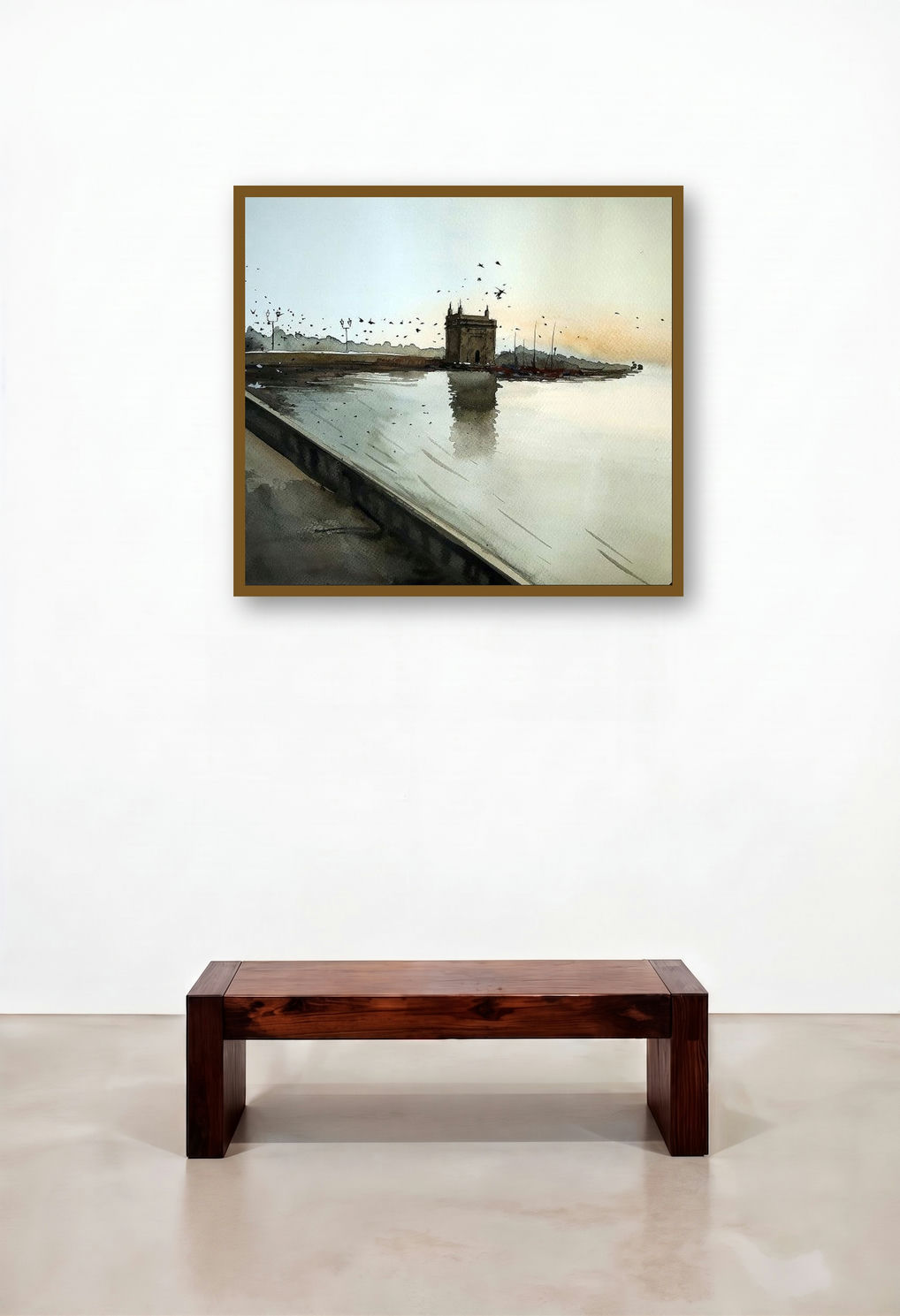 Gateway Of India (Gateway to the Sea) by artist Arunava Ray displayed in a Transitional Lounge