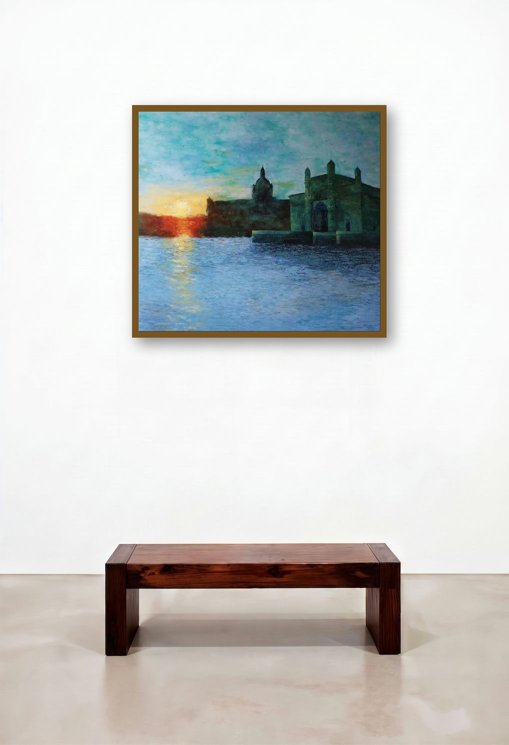 Gateway Of India (Gateway to the Setting Sun) by artist Sandeep Ghule displayed in a Scandinavian Home Office