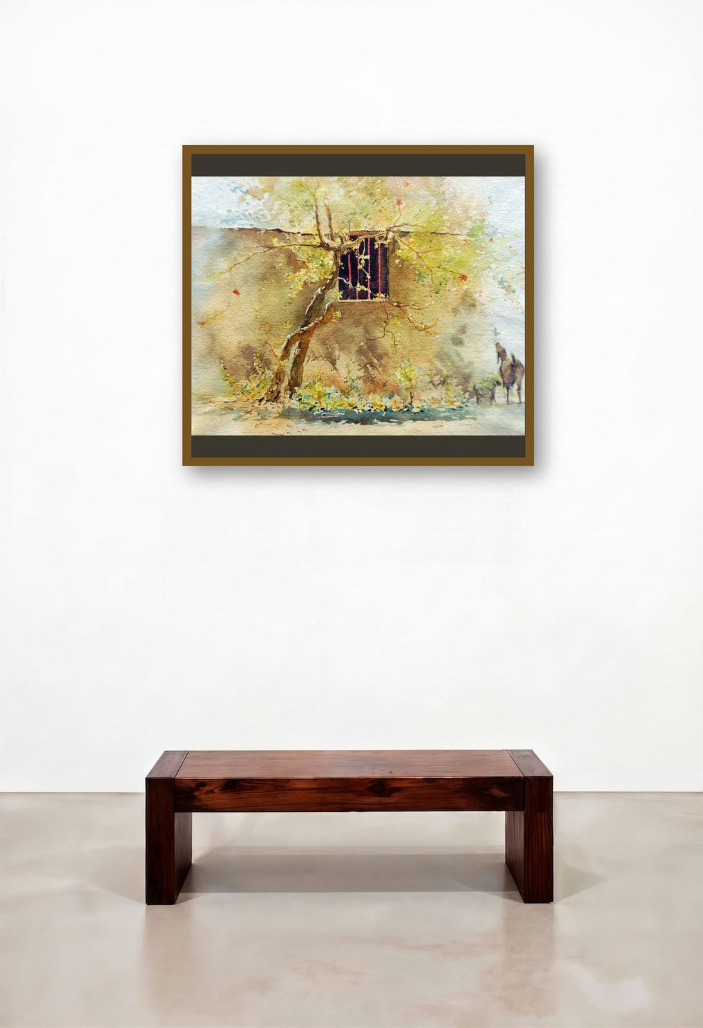 Goat (Village Vista) by artist Swapnil Mhapankar displayed in a Contemporary Luxury Lounge
