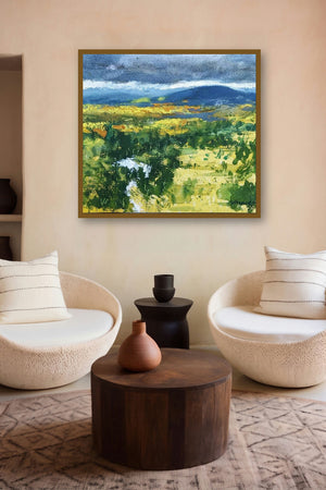 Gold And Silver (Gathering Storm) by artist Avishkar Vispute displayed in a Curated gallery