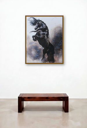 Grace (Majestic Stallion) by artist Anupam Chauhan displayed in a Contemporary Dining Room