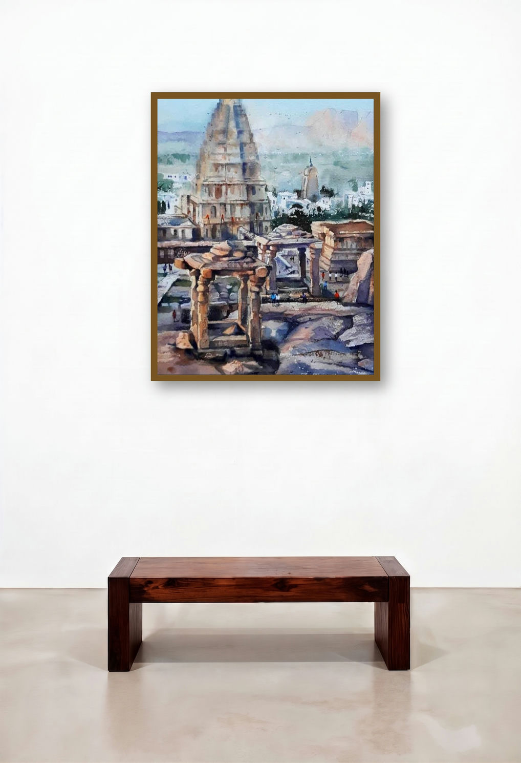 Hampi (Ancient Majesty) by artist Jitendra Divte displayed in a Designer Executive Office