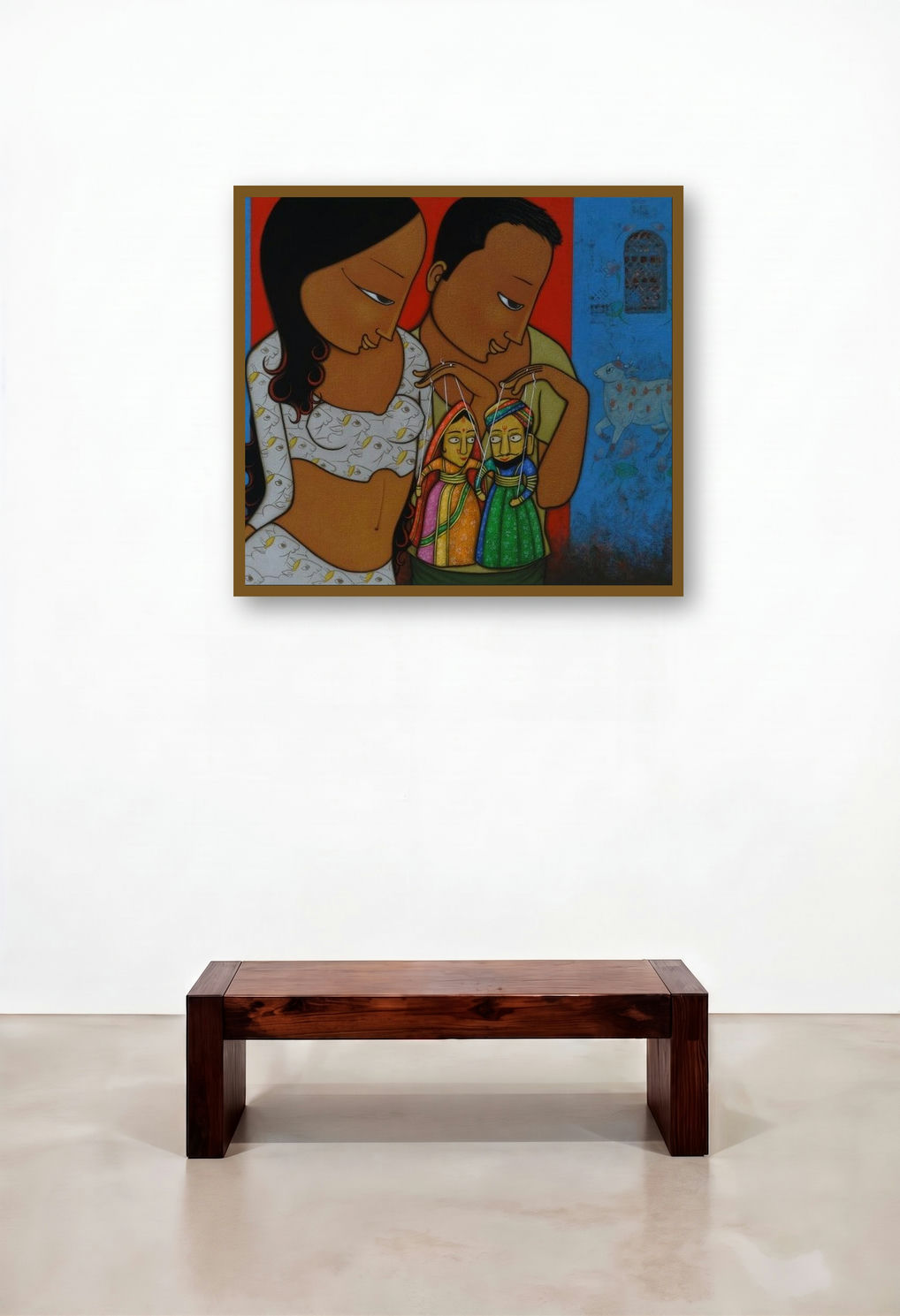 Harmony by artist Hitendra Singh Bhati displayed in a Art Deco Home Office