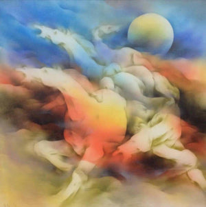 Animals acrylic painting titled 'Horse 1', 40x40 inches, by artist Vishnu Sonavane on Canvas