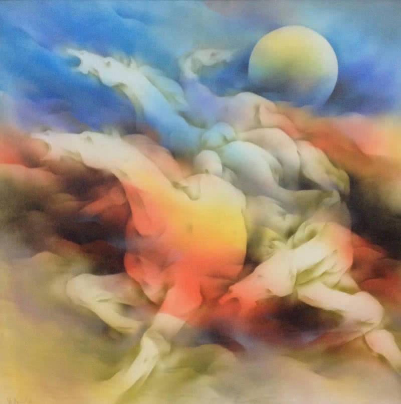 Animals acrylic painting titled 'Horse 1', 40x40 inches, by artist Vishnu Sonavane on Canvas