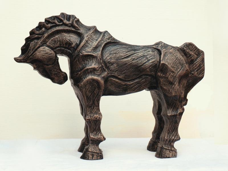 Animals fiberglass sculpture titled 'Horse 1', 17x12x5 inches, by artist Devidas Dharmadhikari on Fiberglass