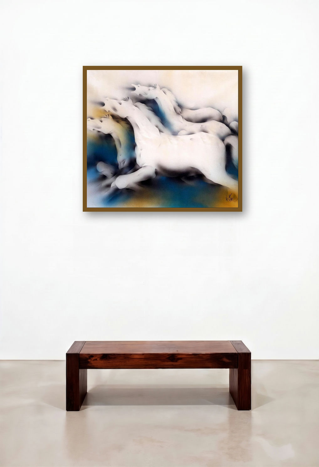 Horses (The Gallop) by artist Vishnu Sonavane displayed in a Industrial Study
