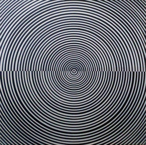 Abstract acrylic painting titled 'Illusion', 36x36 inches, by artist Ghanshyam Gupta on Canvas