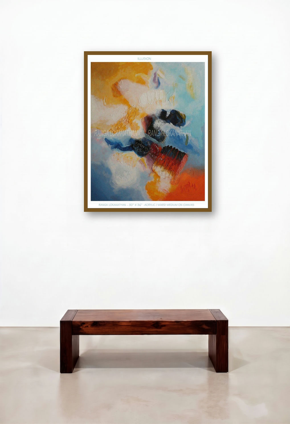 Illusion by artist Ranga Naidu displayed in a Designer Penthouse