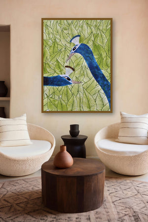 In Love (Peacock Paradise) by artist Sumit Mehndiratta displayed in a Modern gallery
