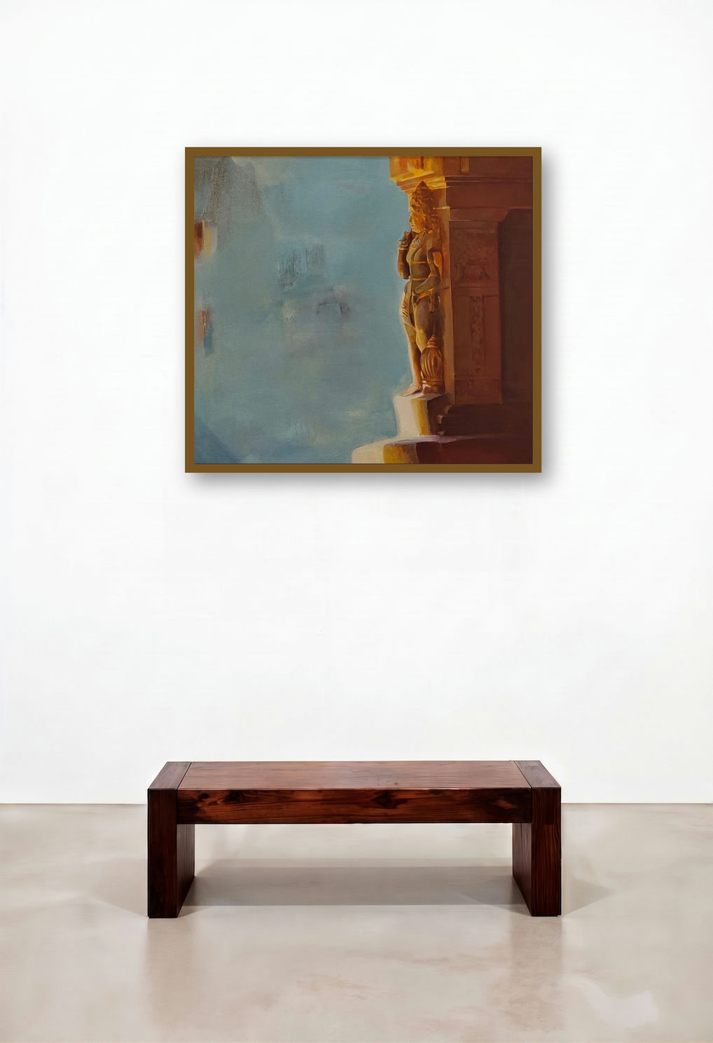 In The Light And Shade Of Kailas Temple (Sentinel of Time) by artist Sheetal Bawkar displayed in a Designer Home Office