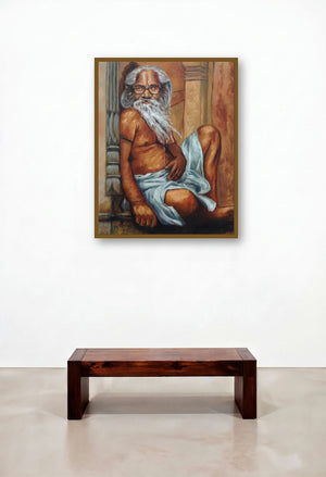 Indian Culture by artist Rajesh Gawhale displayed in a Contemporary Luxury Library