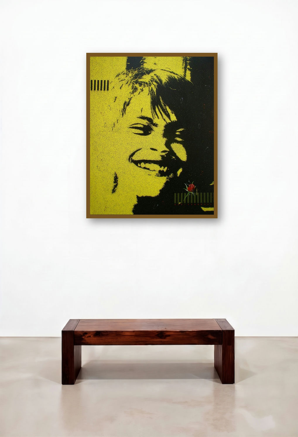 Innocence (Radiant Smile) by artist Sujit Karmakar displayed in a Industrial Hotel Lobby