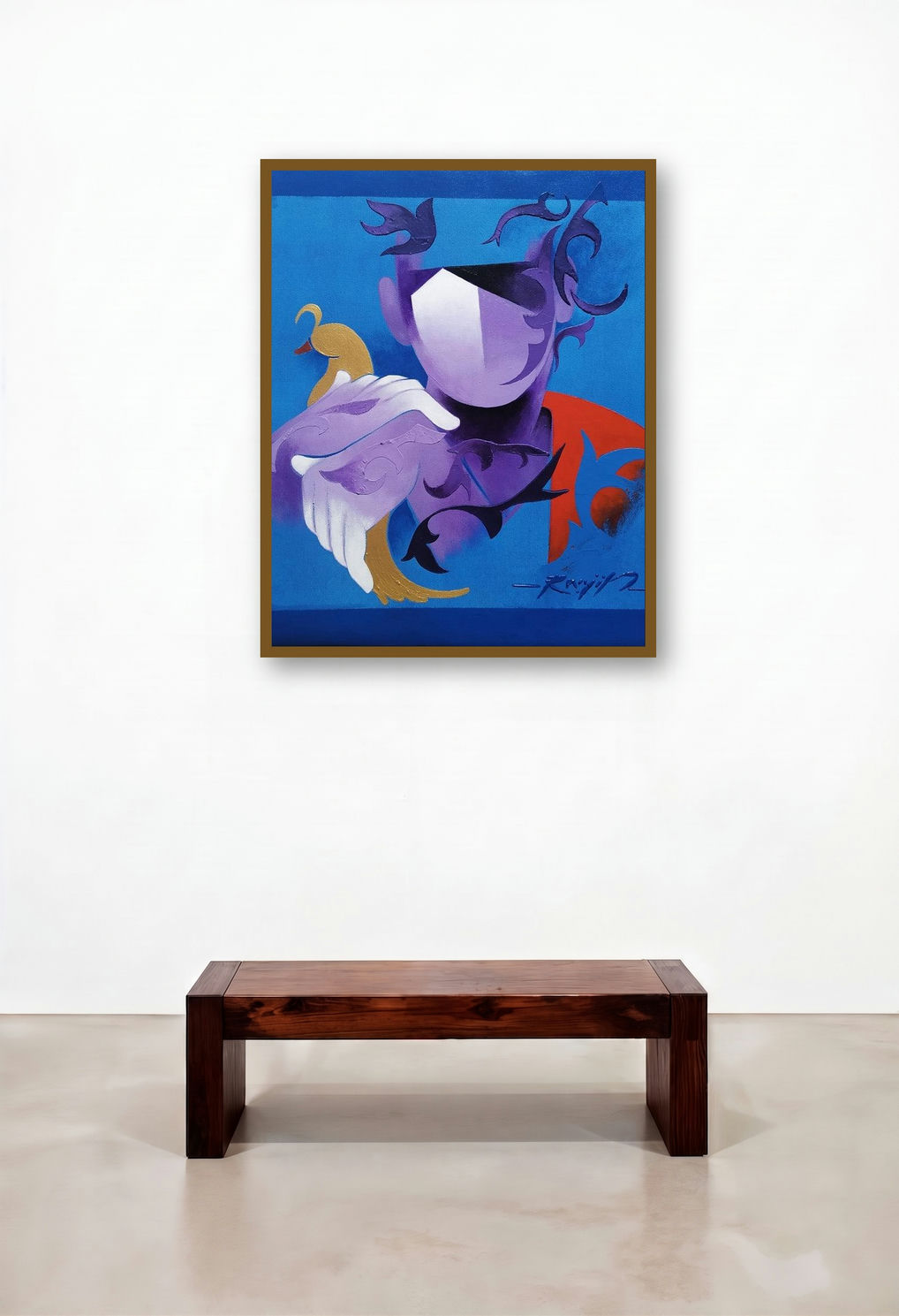 Inspiration 10 (Guardian Spirit) by artist Ranjit Singh Kurmi displayed in a Classic Study