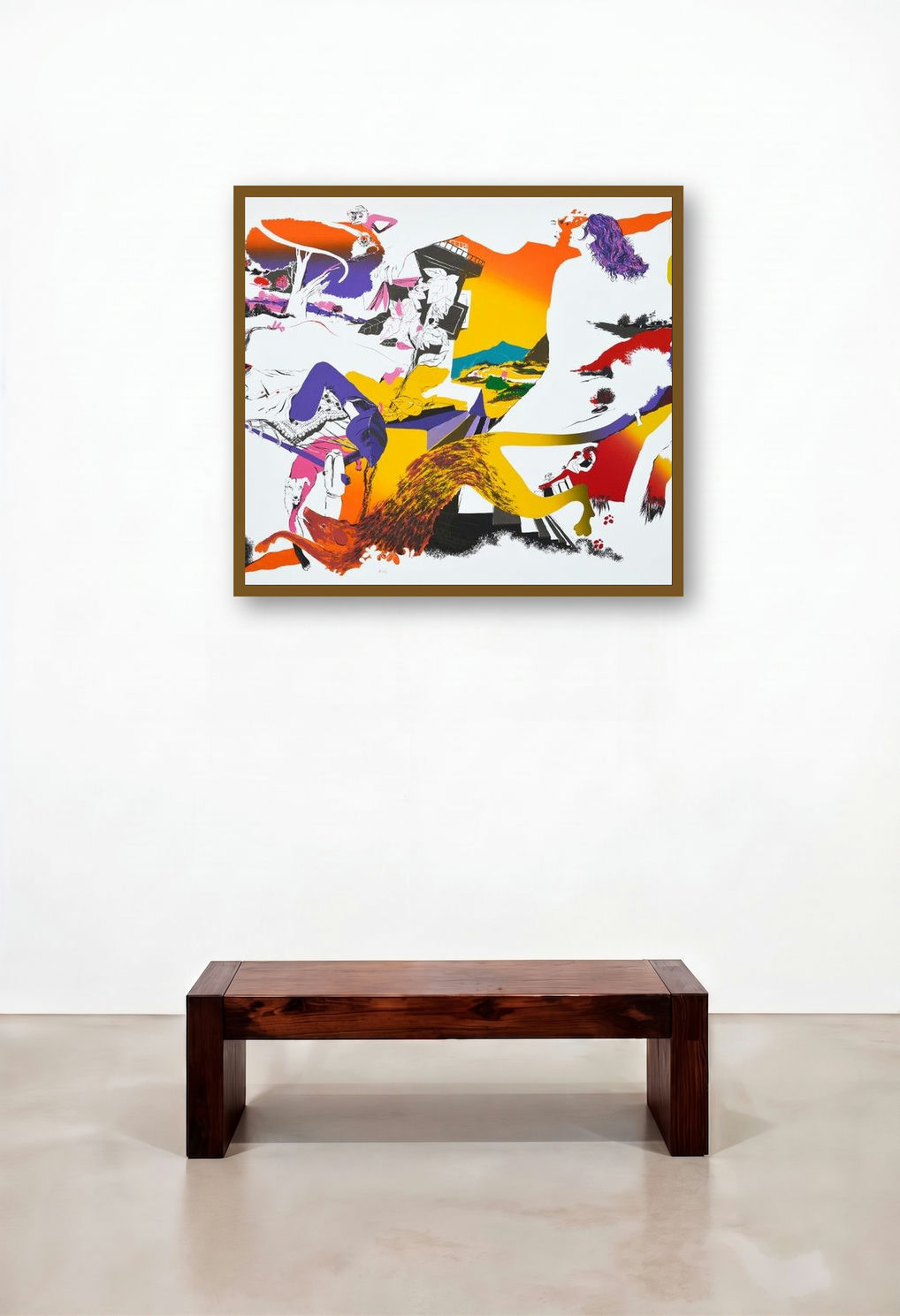 Kiss (A Tapestry of Dreams) by artist Nabibakhsh Mansoori displayed in a Contemporary Executive Office