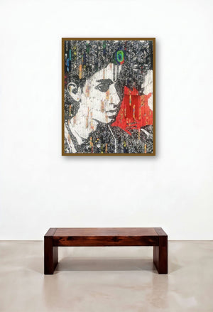 Krishna (Krishna) by artist Vinita Dasgupta displayed in a Contemporary Foyer