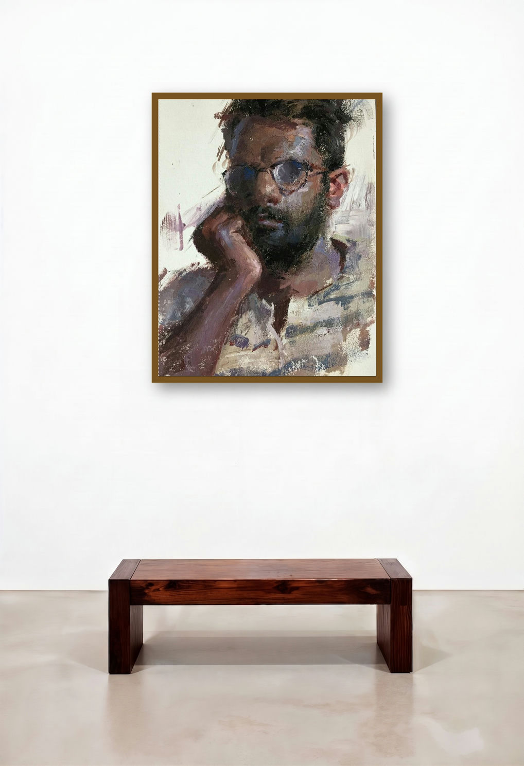 Labour (Abhijeet B. Patole) by artist Abhijeet Patole displayed in a Elegant Home Office