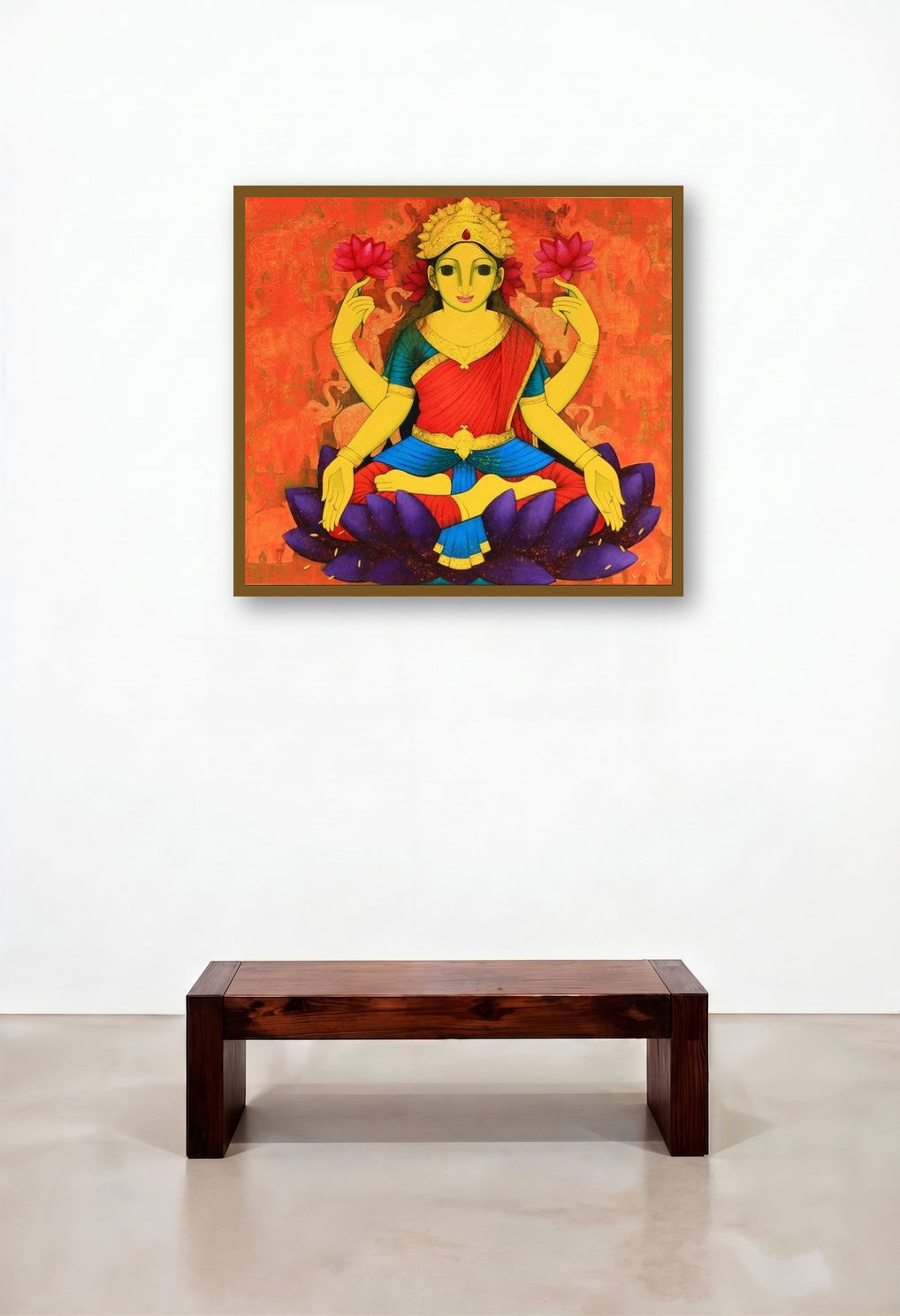 Lakshmi (Lakshmi displayed in a Eclectic Foyer