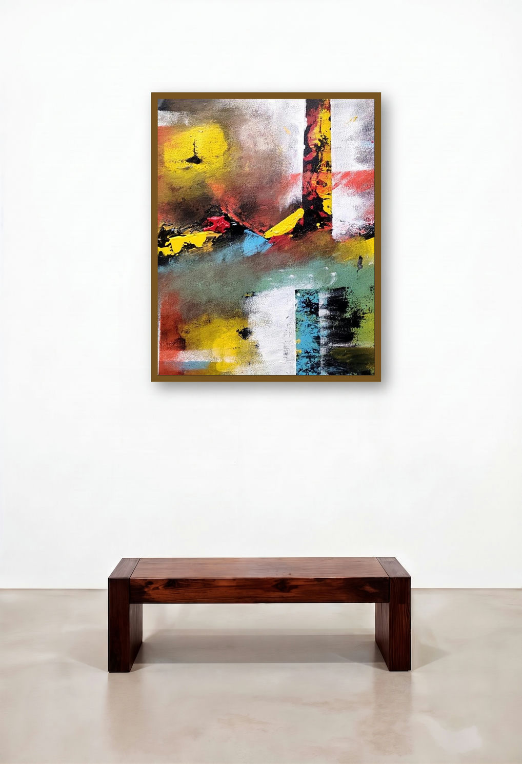 Landscape 1 (Untitled) by artist Rasid Pathan displayed in a Eclectic Home Office