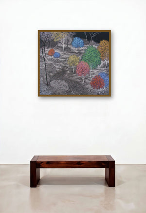 Landscape 1 by artist Sanjay Devsale displayed in a Contemporary Study