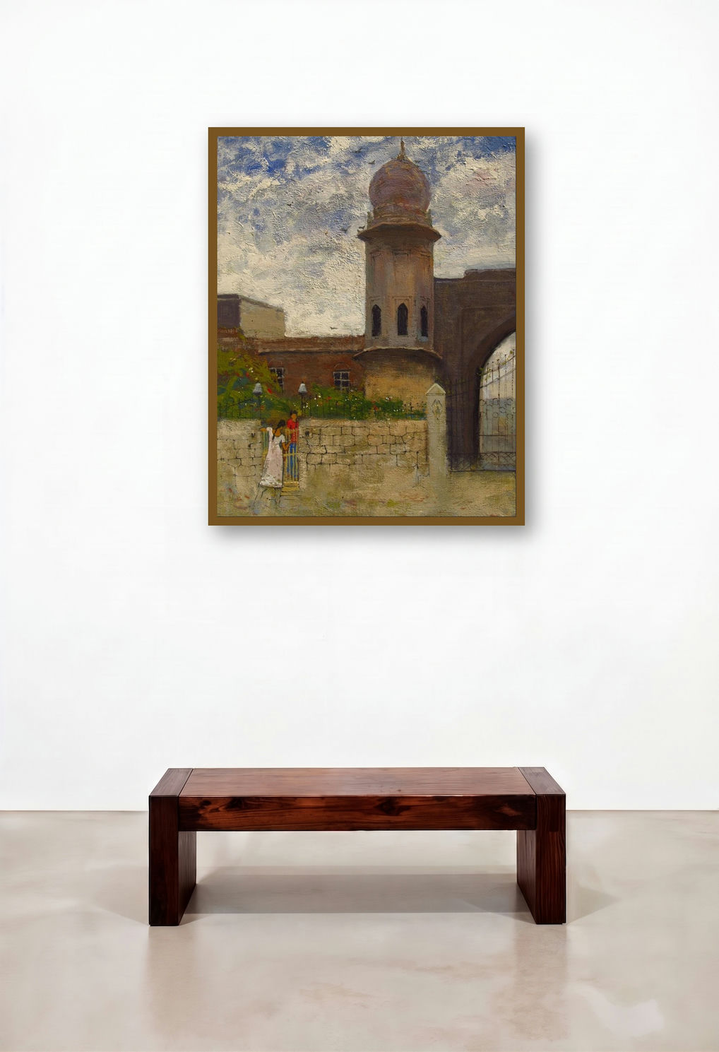 Landscape 2 (Beyond the Walls) by artist Bhargavkumar Kulkarni displayed in a Modern Hotel Suite