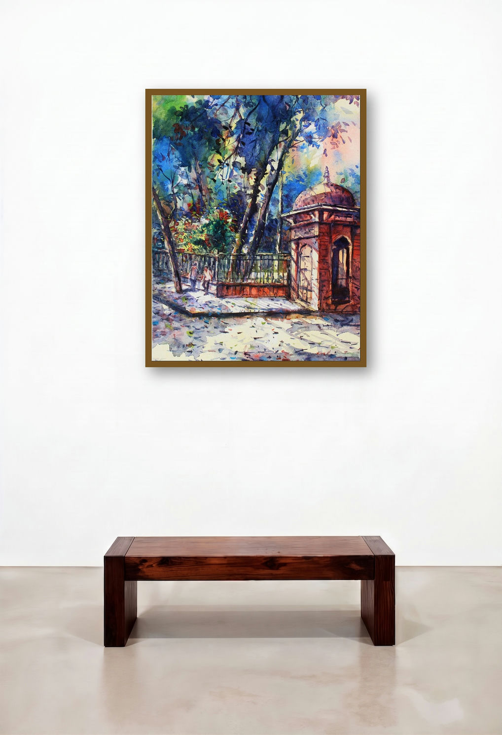Landscape 2 (A Quiet Moment) by artist Sadek Ahmed displayed in a Minimalist Family Room