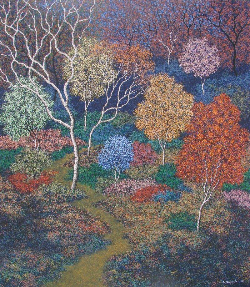 Landscape acrylic painting titled 'Landscape 4', 48x42 inches, by artist Sanjay Devsale on Canvas