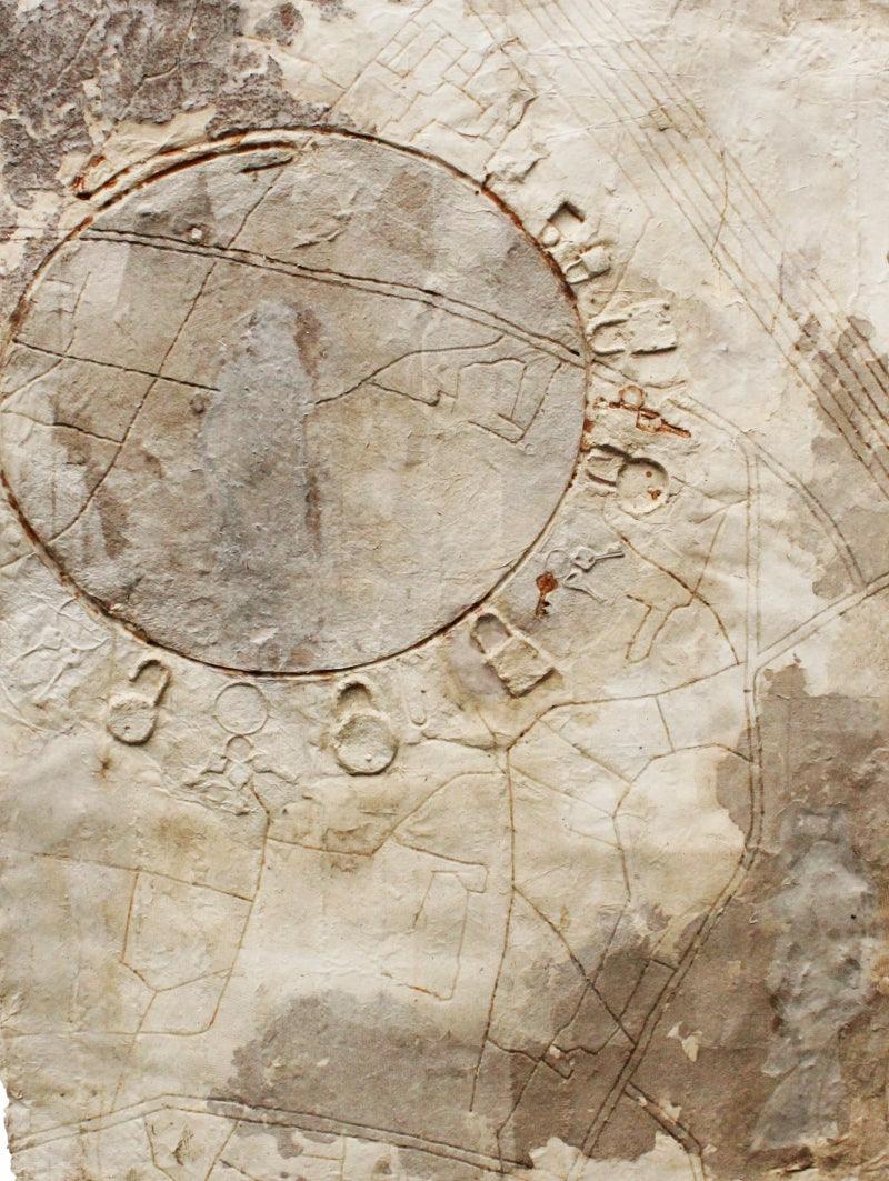 Abstract mixed media painting titled 'Landscape 4', 48x36 inches, by artist Intaz Ansari on Paper Pulp