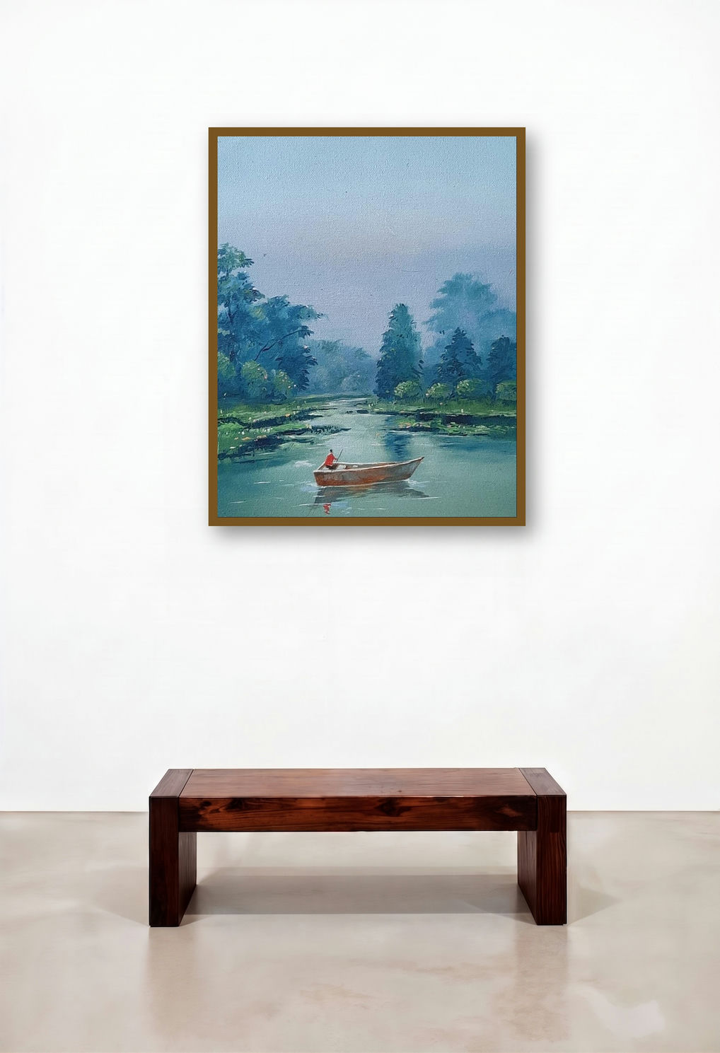Landscape 5 (Serene Solitude) by artist Shankar Zunjarrao displayed in a Designer Foyer