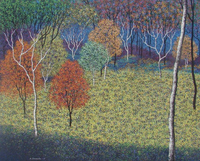 Landscape acrylic painting titled 'Landscape 5', 40x50 inches, by artist Sanjay Devsale on Canvas