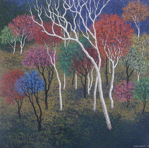 Landscape acrylic painting titled 'Landscape 6', 36x36 inches, by artist Sanjay Devsale on Canvas