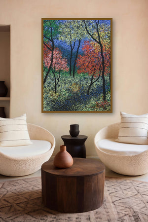 Landscape 9 (Enchanted Forest) by artist Sanjay Devsale displayed in a Modern gallery