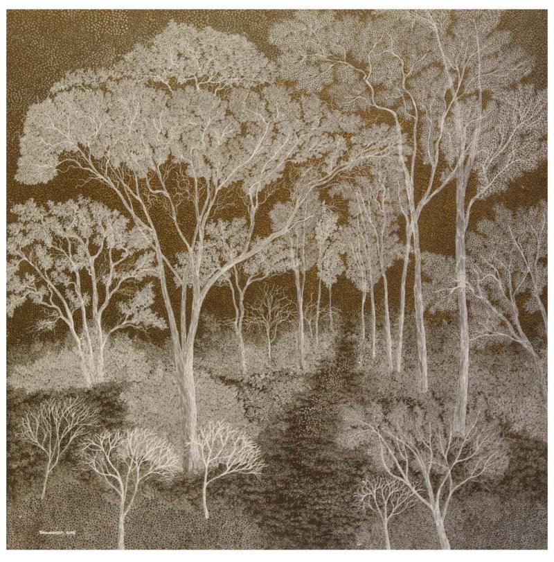 Landscape acrylic painting titled 'Landscape', 30x30 inches, by artist Shuvankar Maitra on Canvas