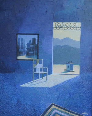 Still-life acrylic painting titled 'Landscape', 30x24 inches, by artist Mansing Jadhav on Canvas