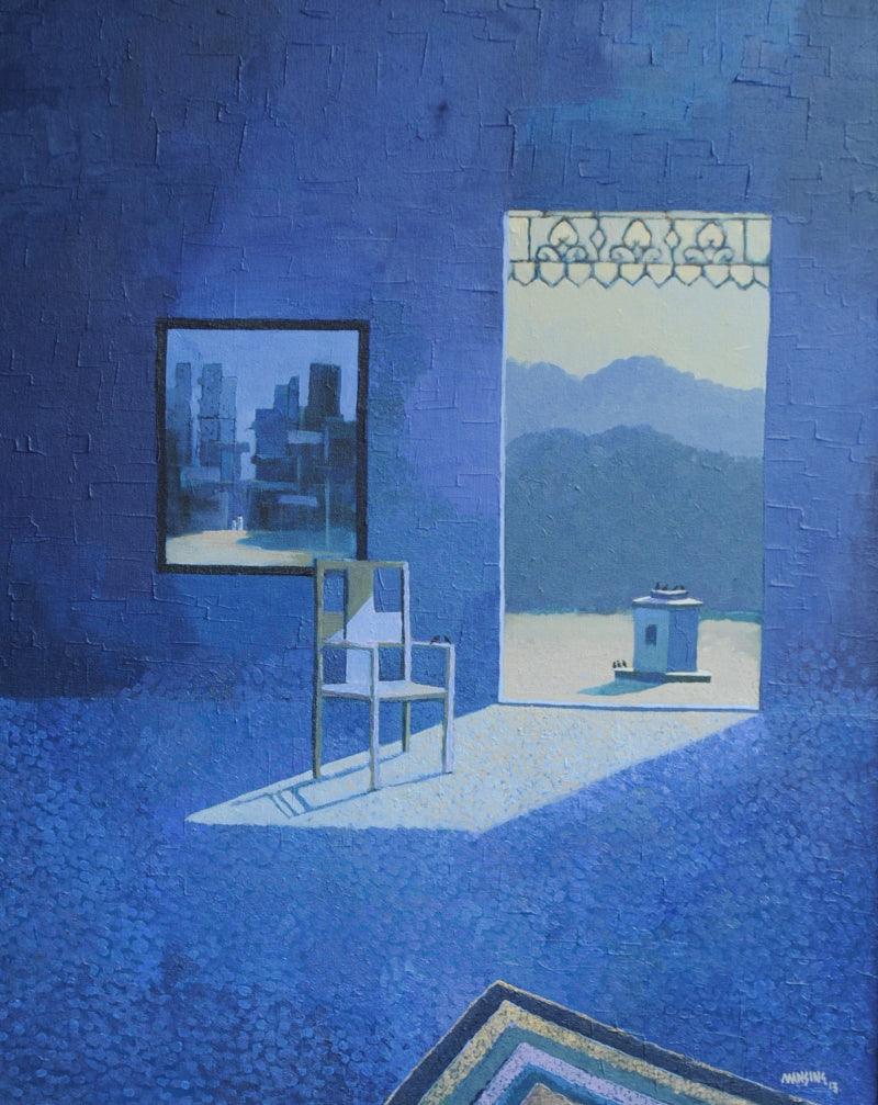 Still-life acrylic painting titled 'Landscape', 30x24 inches, by artist Mansing Jadhav on Canvas