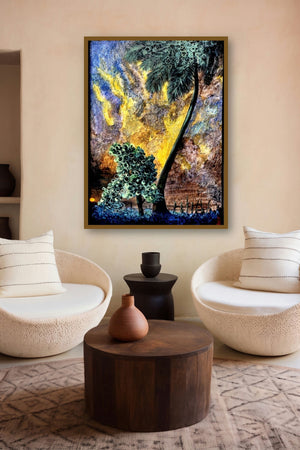 Landscape I (Twilight Majesty) by artist Devirani Dasgupta displayed in a Modern gallery