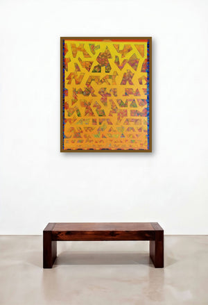 Life 2 (Tree of Life: Labyrinth) by artist Madhukar Munde displayed in a Urban Loft Study