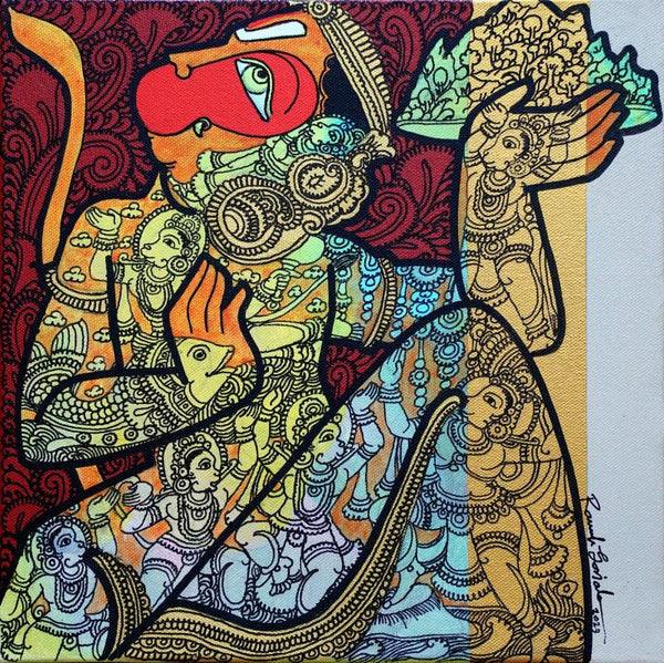 Lord Hanuman Painting by Ramesh Gorjala | ArtZolo.com