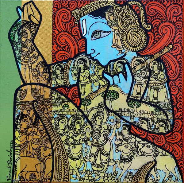 Lord Krishna Painting by Ramesh Gorjala | ArtZolo.com