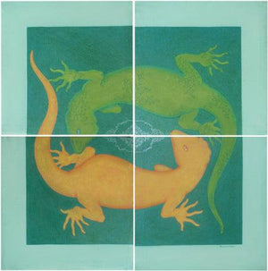 Love 2 by Ram Prasad Halder, Original Tempera Fantasy Painting on Canvas, Large Square Wall Art
