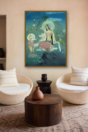 Love (Cosmic Mother) by artist Rina Roy displayed in a Contemporary Exhibition gallery