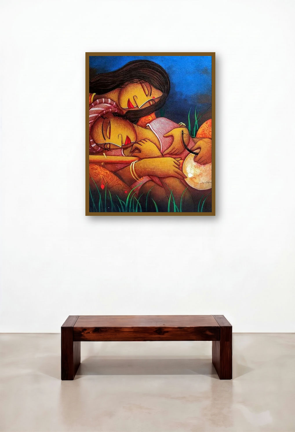 Love by artist Samir Sarkar displayed in a Art Deco Hallway