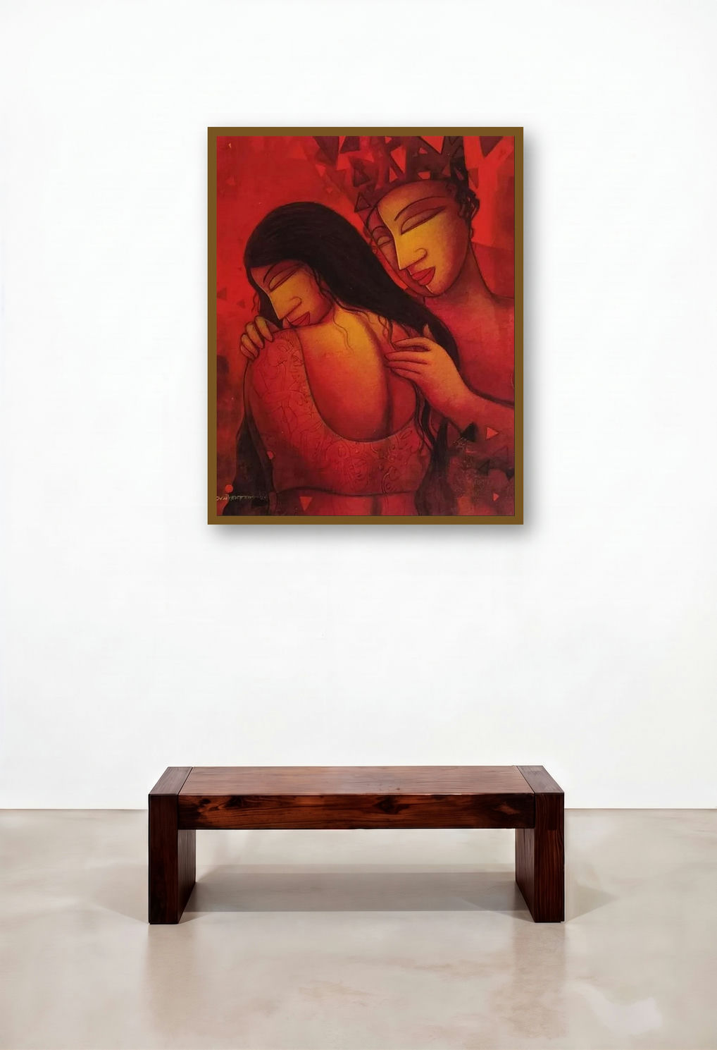 Love by artist Samir Sarkar displayed in a Traditional Home Office