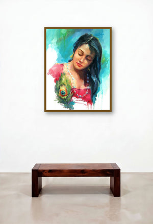 Love by artist Raviraj displayed in a Art Deco Dining Room